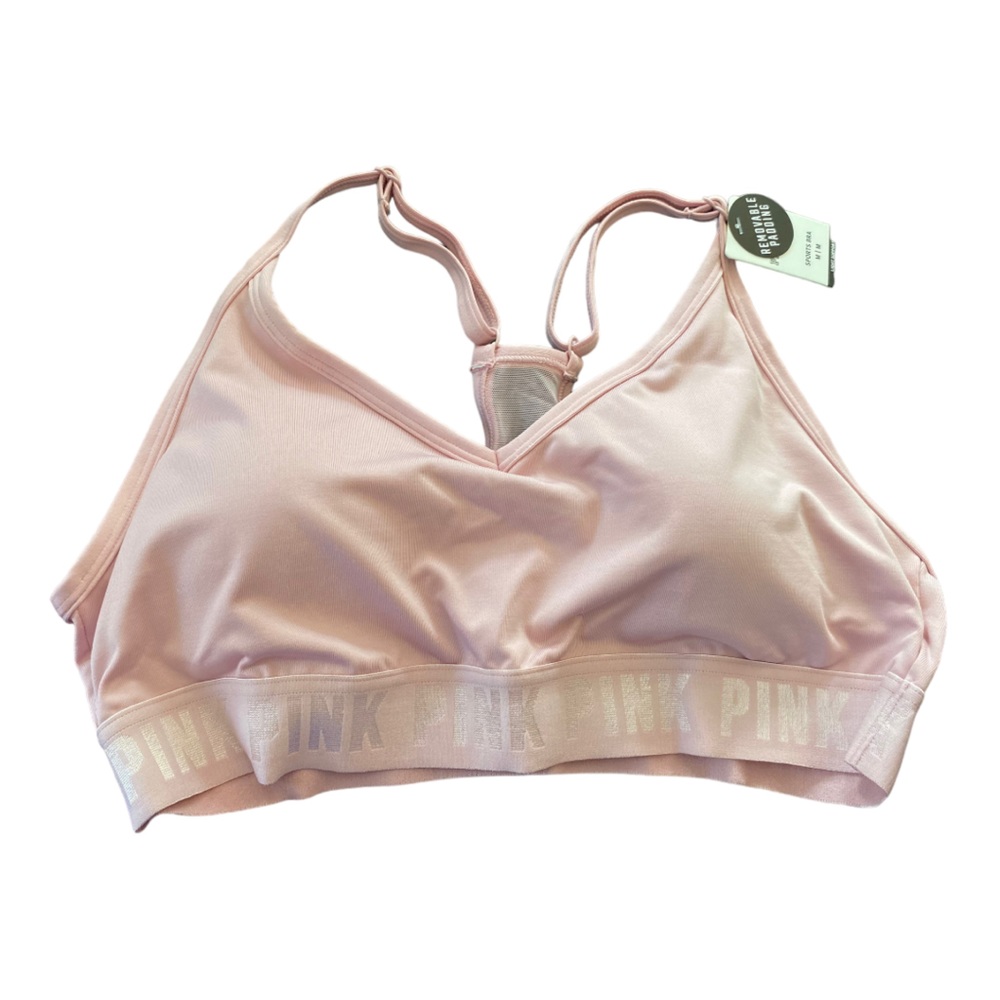 PINK Victoria’s Secret Light Pink Sports Bra Womans Size M